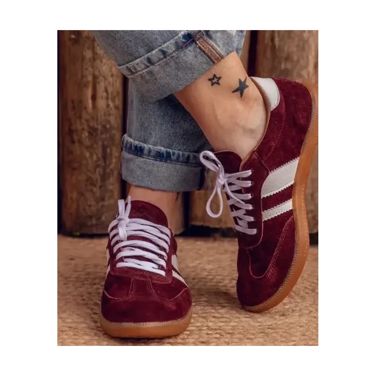 Zapatillas Azucena Bordo — Talle 37