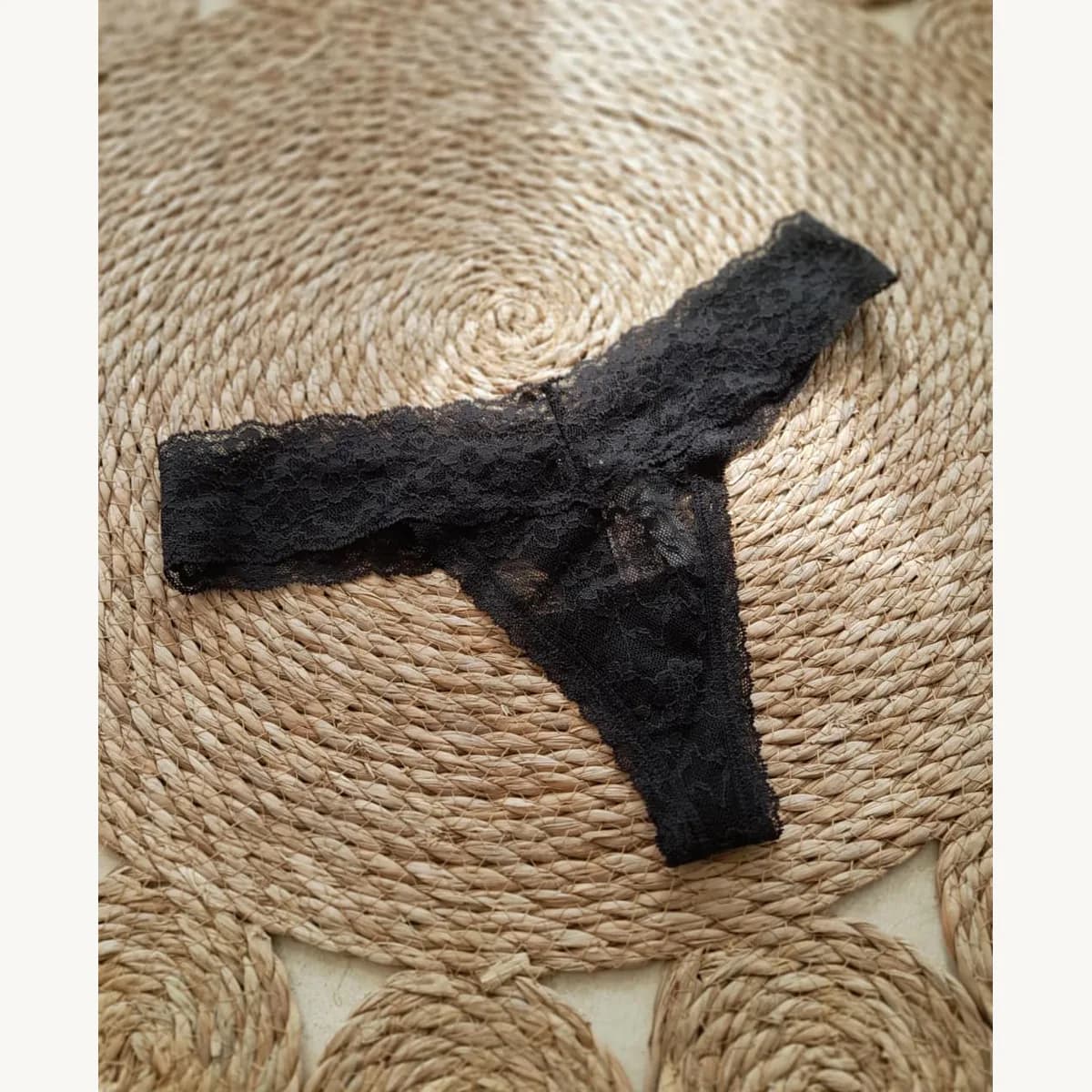 Victoria's Secret Tanga Encaje Negro